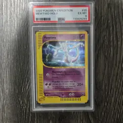 Pokemon 2002 Mewtwo 20/165 Expedition Base Set Holo PSA 6 - Swirl - Image 1