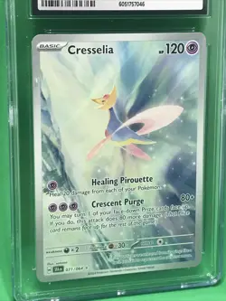 CGC 10 Cresselia 071/064 Illustration Rare Holo Shrouded Fable Pokemon Card TCG - Image 4