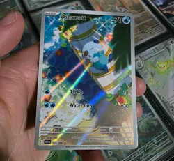 Pokemon TCG Oshawott Illustration Rare White Flare Card 105/086 Near Mint - Image 1