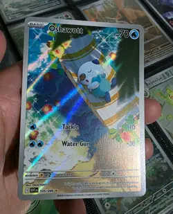 Pokemon TCG Oshawott Illustration Rare White Flare Card 105/086 Near Mint - Image 3