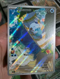 Pokemon TCG Oshawott Illustration Rare White Flare Card 105/086 Near Mint - Image 4