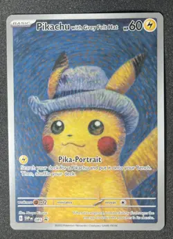 Pokemon Van Gogh Museum: Pikachu with Grey Felt Hat Promo Card - Image 2