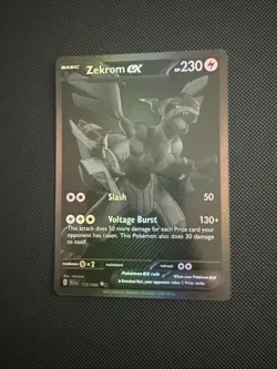 Pokemon TCG Zekrom EX Black Bolt English Card 172/086 Near Mint - Image 1