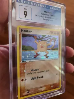 (POP 10) CGC 9 MINT Pokemon Mankey Reverse Holo 38/112 Fire Red Leaf Green Card - Image 1