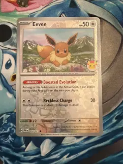 Prismatic Evolutions Eevee 2025 Pokemon Day Promo Card 074/131 Reverse Holo - Image 1