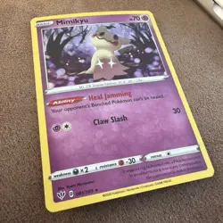 Pokemon Mimikyu TCG Darkness Ablaze Holo Card 081/189 Cosmos Holo Rare - Image 1