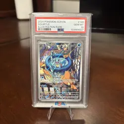 2024 Pokemon Stellar Crown Squirtle #148 Illustration Rare PSA 10 GEM MINT - Image 1