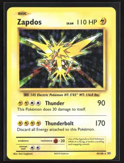 Pokemon TCG - Zapdos Holo Holo Rare XY - Evolutions 42/108 NM - Image 1