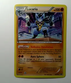 Pokemon 2012 Black and White Next Destinies Lucario 64/99 Holo Card VLP HOLO - Image 2