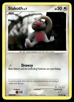 EX-NM Mysterious Treasures Slakoth Common 99/123 2007 Pokemon TCG - Image 1