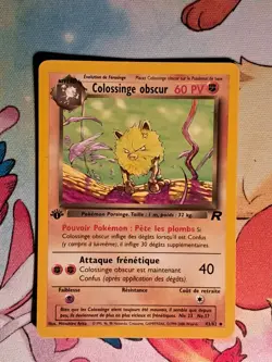 Pokemon TCG Dark Primeape Colossinge obscur 43/82 1st Edition Regular French NM - Image 1
