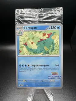 Pokemon 2024 Illustration Contest Promos SEALED 3-Pack Pikachu 214 Feraligatr - Image 1