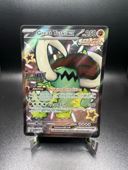 Great Tusk ex 072 Pokemon TCG Paldean Fates Stamped Promo NM - Image 1