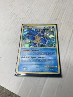 Pokemon TCG Blastoise 13/95 HGSS Unleashed Cracked Ice Holo LP - Image 3