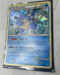 Pokemon TCG Blastoise 13/95 HGSS Unleashed Cracked Ice Holo LP - Image 4