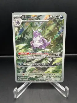 Nidoking 174/165 Illustration Rare Full Art Holo SV151 English Pokemon TCG - Image 1