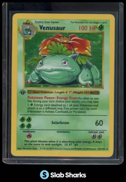 1999 POKEMON BASE SET 1ST EDITION 15/102 VENUSAUR HOLO - Image 1