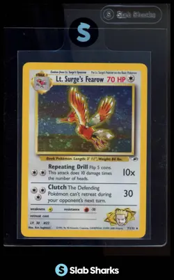 2000 POKEMON GYM HEROES #7/132 LT. SURGE'S FEAROW HOLO - Image 1