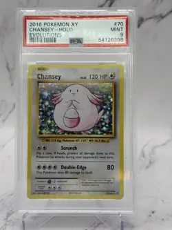 2016 Pokemon XY Evolutions Chansey Holo 70/108 PSA 9 MINT - Image 1