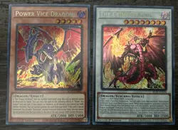 Yu-Gi-Oh! Bundle - Power Vice Dragon + The Crimson King - 1st Edition NM/M - Image 1