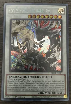 Yu-Gi-Oh!- Ecclesia and the Dark Dragon - BPRO-EN041 - Secret Rare - 1st Ed NM/M - Image 1