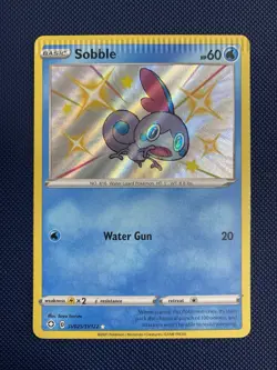 Pokemon TCG Card Sobble Shiny Shining Fates SV025/SV122 ERROR CRIMP - Image 1