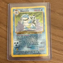 Pokemon Blastoise 2/102 Base Set Holo Rare 100 HP English Card - Image 1