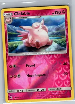 Clefable 40/68 Reverse Holo Hidden Fates - Pokemon Card - NM - Image 1
