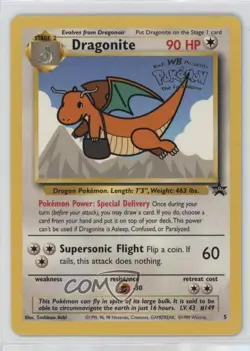 Pokemon The First Movie - Dragonite WOTC Black Star #5 1999 - Image 1