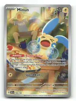 Minun 194/182 - Paradox Rift - Pokemon Card NM/M - Image 1