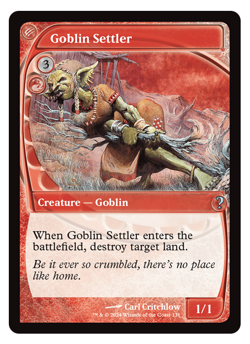 MTG - Goblin Settler - Uncommon - Mystery Booster 2 Future Sight (MB2) - M/NM - Image 1