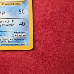 Pokemon TCG Gyarados 7/130 Base Set 2 Unlimited Holo WOTC VTG 2000 HP - Image 4