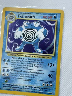 Poliwrath 13/102 Rare Holo - Base Set Unlimited - Pokemon TCG 1999 Wizards WOTC - Image 4