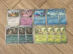 Pokemon Prismatic Evolutions Poke Ball Reverse Holo Umbreon Eevee Espeon & More - Image 1