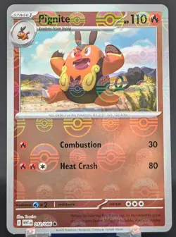 Pokemon Pignite #012/086 English White Flare Poke Ball Holo - Image 1