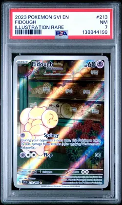 2023 POKEMON SVI EN-SCARLET & VIOLET ILLUSTRATION RARE #213 FIDOUGH PSA 7 - Image 1