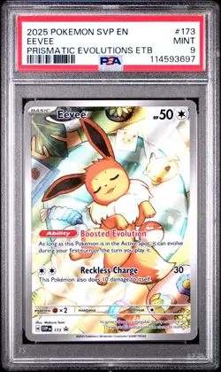 MINT✨ 2025 Pokemon SVP EN SV Black Star Promo Eevee 173 Prismatic Evo ETB PSA 9 - Image 1