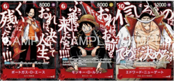 PREORDER One Piece Card Game Saikyo Jump Promo ONLY CARDS Luffy Ace & Whitebeard - Image 1