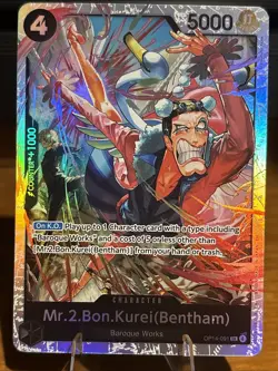 Mr.2.Bon.Kurei (Bentham) OP14-091 One Piece TCG The Azure Sea's Seven SR NM - Image 1