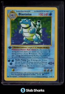 1999 POKEMON BASE SET 1ST EDITION 2/102 BLASTOISE HOLO - Image 1