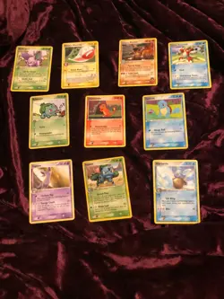 Vintage Pokemon Card Lot Espeon Starters Charmander Squirtle Bulbasaur - Image 1