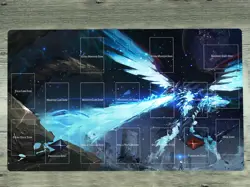 WVICM Playmat Galaxy Eyes Photon Dragon TCG CCG Mat Trading Card Game Mat Zones - Image 1