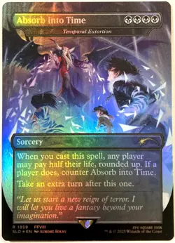 MtG Final Fantasy Secret Lair Absorb into Time Temporal Extortion NM FOIL - Image 1