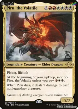Piru, the Volatile [MH2 - 207] Foil Modern Horizons 2 - Image 1