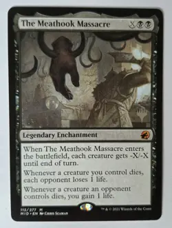 The Meathook Massacre ~ Innistrad: Midnight Hunt ~ Silver Stamp Promo ~ MTG - Image 1