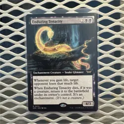 Magic The Gathering Enduring Tenacity Duskmourn Rare Black Extended Art - Image 1