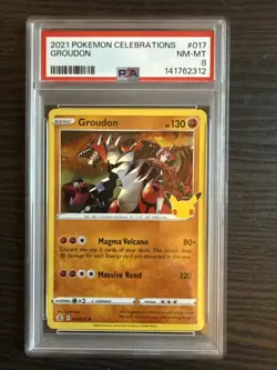 Groudon 017/025 Holo 2021 Pokemon Celebrations PSA 8 NM-MT - Image 1
