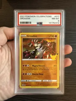 Groudon 017/025 Holo 2021 Pokemon Celebrations PSA 8 NM-MT - Image 3
