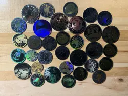 Lot of 33 Official Pokemon TCG Coins - Image 1