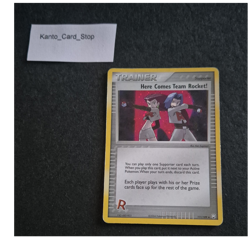 Pokemon Here Comes Team Rocket! 111/109 Secret Rare Trainer LP/NM EX Team Rocket - Image 1